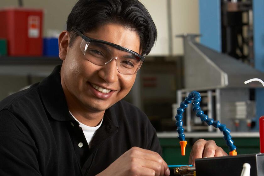 Associate working on a project